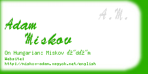 adam miskov business card